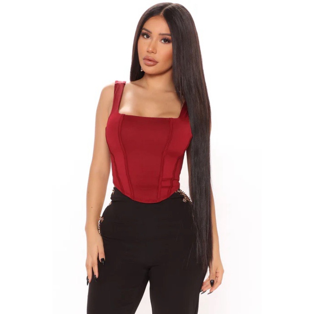 Fashion Nova Red Corset Top